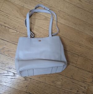 dagne dover allyn tote Minimalist  Travel Gray pebbled leather